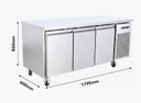 Thermaster 3-Door Dual-Temperature Commercial Underbench Fridge/Freezer | GN3100DT