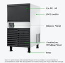 Blizzard SN-120P 55kg Under Bench Commercial Cube Ice Machine