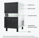 Blizzard SN-120P 55kg Under Bench Ice Maker with Drain Pump | 10A