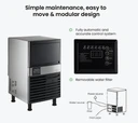 Blizzard SN-120P 55kg Under Bench Ice Maker with Drain Pump | 10A