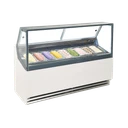 Exquisite IC9T 9 Tub Glass Canopy Commercial Ice Cream Scooping Display Freezer