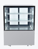 Bonvue SC090FA-2XB 900mm Deluxe Square Glass Refrigerated Cake Display