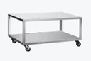 BakerMax ME2-1D-S Stainless Steel Oven Trolley for Stackable Electric Deck Oven