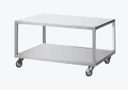 BakerMax ME2-1D-S Stainless Steel Oven Trolley for Stackable Electric Deck Oven