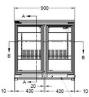 Hoshizaki RBWE95-AU 2 Door Glass Back Bar Refrigerator 137L | 10A