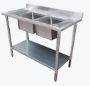Modular System Double Sink Bench Centre 1200x700x900mm - 1200-7-DSBC