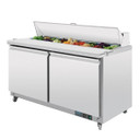 Polar GD883-A U-Series 2 Door Prep Counter Fridge 527Ltr Polar GD883-A U-Series 2 Door Prep Counter Fridge 527Ltr
