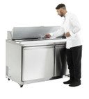 Polar GD883-A U-Series 2 Door Prep Counter Fridge 527Ltr