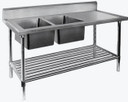 Modular System Double Left Sink Bench with Pot Undershelf - DSB6-1800L/A