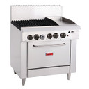Thor GH102-P 4 Burner Oven with 12" Griddle with flame failure - LPG TR-4F-G12F LPG Thor GH102-P 4 Burner Oven with 12" Griddle with flame failure - LPG TR-4F-G12F LPG