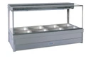 Roband S26RD Square Glass Hot Foodbar with Rear Roller Doors (12 x 1/2 Pan Capacity)