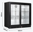 Thermaster LG-208SC Underbench Two Sliding Glass Door Bar Cooler (188L)