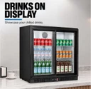 Thermaster LG-208SC Underbench Two Sliding Glass Door Bar Cooler (188L)