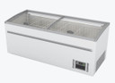 ZCD-L210S Supermarket Island Dual Temperature Freezer & Chiller with Glass Sliding Lids