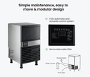Blizzard SN-80P 36kg Underbench Ice Maker with Drain Pump | 10A