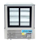Bonvue SSU90-2XB Black Trim Square Glass Cake Display Fridge (900mm)