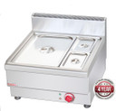 JUS-TY-2 Bain Marie With 1 x 1/1 pan + 2 x ¼ GN Pan & Lid JUS-TY-2 Bain Marie With 1 x 1/1 pan + 2 x ¼ GN Pan & Lid