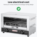 Benchstar Single infrared quartz element salamander griller toaster and timer - QT-1