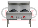 LKK-2B 2 Burner Waterless Gas Wok Table  - Duckbill Burner