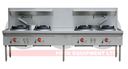 LKK-4BC 4 Burner Waterless Gas Wok Table - Chimney Burner LKK-4BC 4 Burner Waterless Gas Wok Table - Chimney Burner
