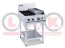 LKKOB4C 2 Gas Open Burner Cooktop & 300mm RHS Griddle with Legs