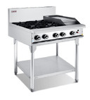 LKK LKKOB6C 4 Gas Open Burner & 300mm RHS Griddle with Legs 