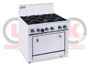 LKK LKKOB6D+O 6 Open Burner Cooktop + Static Oven