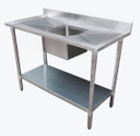 Modular System Single Sink Bench Centre 1200x700x900mm