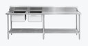 Modular Systems DSBD7-2400L/A Left Inlet Double Sink Dishwasher Bench (2400mm)