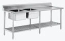 Modular Systems DSBD7-2400L/A Left Inlet Double Sink Dishwasher Bench (2400mm)