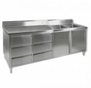DSC-2400R-H Kitchen Tidy Cabinet with Double Right Sinks DSC-2400R-H Kitchen Tidy Cabinet with Double Right Sinks