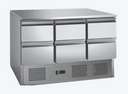 6 drawers S/S Compact Workbench Fridge - GNS1300-6D 6 drawers S/S Compact Workbench Fridge - GNS1300-6D