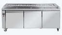 Thermaster Three door DELUXE Pizza Prep Bench - PWB200