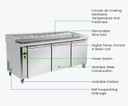 Thermaster Three door DELUXE Pizza Prep Bench - PWB200