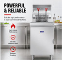 GasMax Superfast Natural Gas Tube Twin Vat Fryer - RC400TE