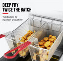 GasMax Superfast Natural Gas Tube Twin Vat Fryer - RC400TE