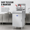 GasMax Superfast Natural Gas Tube Twin Vat Fryer - RC400TE