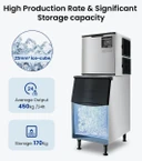 Blizzard SN-1000P 450kg Modular Cube Ice Maker with 170kg Bin | 15A