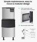 Blizzard SN-1000P 450kg Modular Cube Ice Maker with 170kg Bin | 15A
