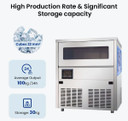 Blizzard SN-101B Commercial Ice Maker – 100kg Full Cube Ice Machine