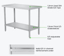 WB6-0900/A Stainless Steel Workbench