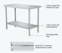 Modular System Stainless Steel Workbench - WB7-1200/A