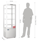 Polar CB509-A C-Series Curved Door Display Fridge White 235Ltr
