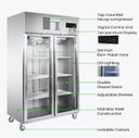 Thermaster Double Door Upright Display Fridge - SUCG1000