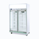 Bromic UF1000LF LED Flat Glass 2 Door Upright Display Freezer 976L