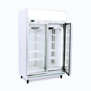 Bromic UF1000LF LED Flat Glass 2 Door Upright Display Freezer 976L