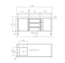 SC-6-1800L-H Cabinet with Left Sink 