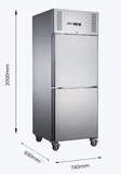 FED-X XURC650S1V 2-Door Upright Fridge 650L | 43°C Tropical S/S