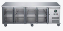 FED-X XUB7C22G4V 554L 4 Glass Door Stainless Steel Underbench Commercial Display Worktop Fridge