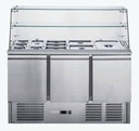 FED-X XS903GC 368L 3 Door Stainless Steel Saladette